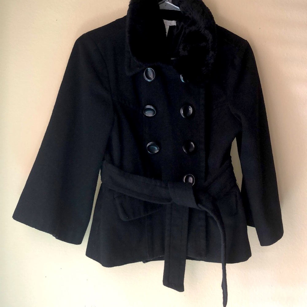 Black Winter Pea Coat